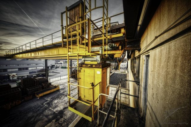 Crane Cab at the olf Ferrum foundry in Schafisheim, Switzerland, Schweiz