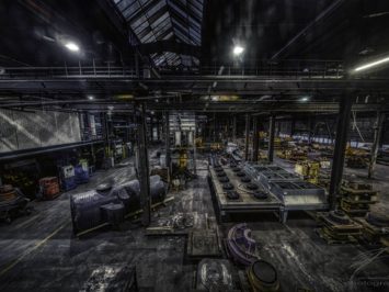 Factory Work Floor in the old Ferrum foundry in Schafisheim, Switzerland, Schweiz