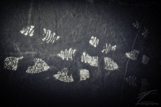Footsteps in the thick, black dust of the old Ferrum foundry in Schafisheim, Switzerland, Schweiz