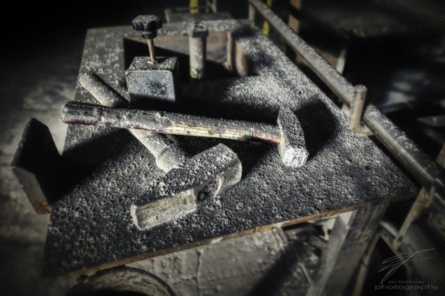 Hammers in the old Ferrum foundry in Schafisheim, Switzerland, Schweiz