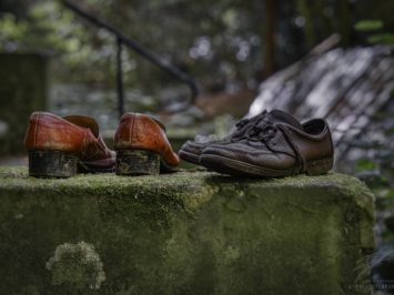 Haute Couture - some lost shoes at the Château Lumière