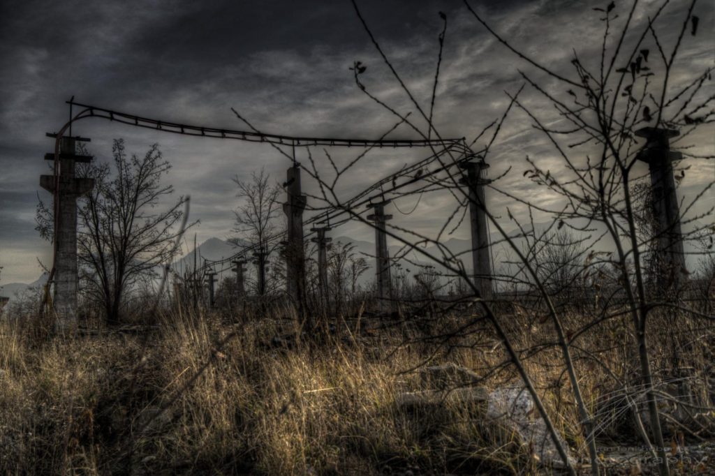 Wired Poles - In an old industrial area outside Brasov, Romania