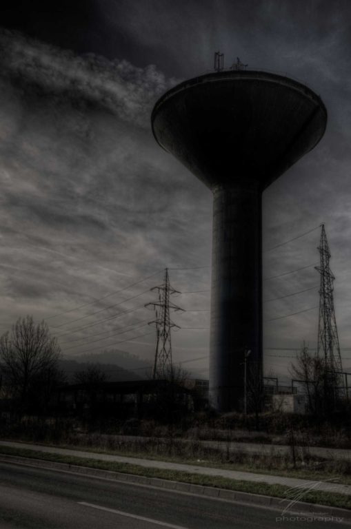 Watertower - in an old industrial area outside Brașov, Romania