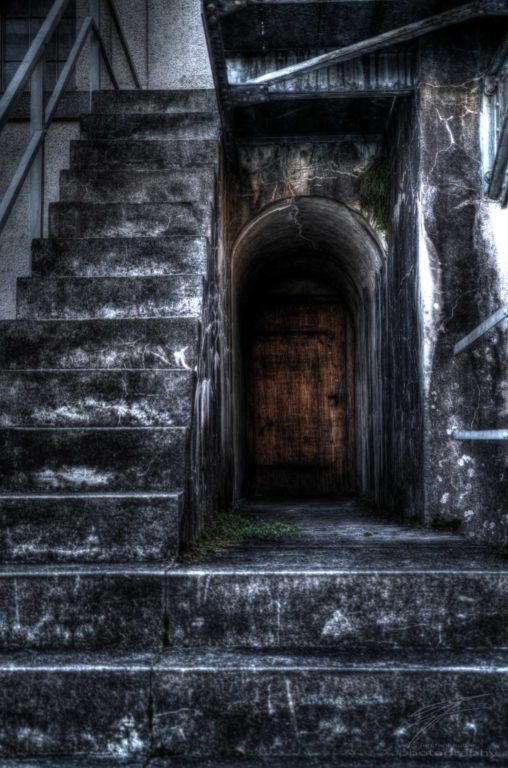 A hidden door at a hydro electric power station in Aarau, Switzerland